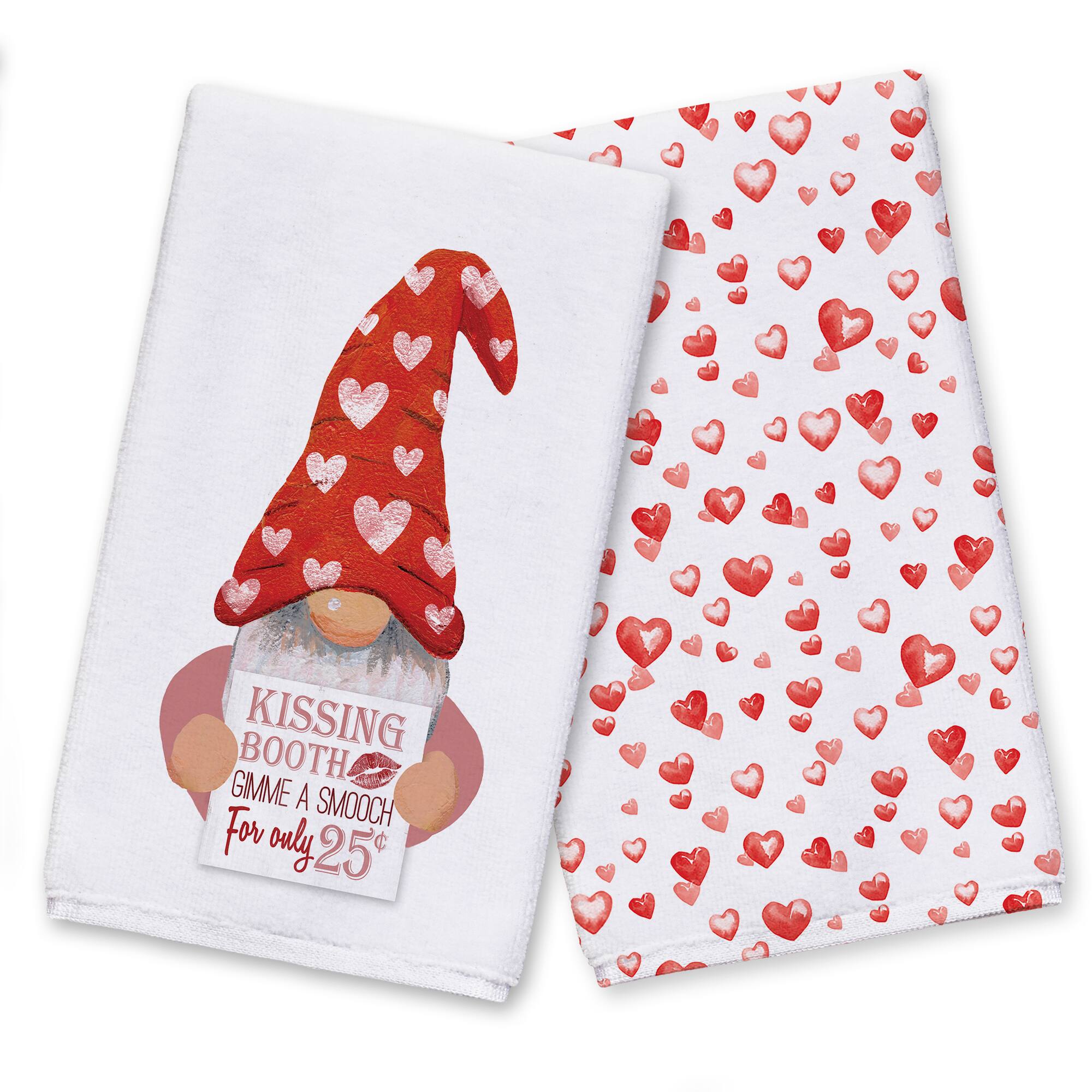 Kissing Gnome 16" x 25" Tea Towel - Set of 2